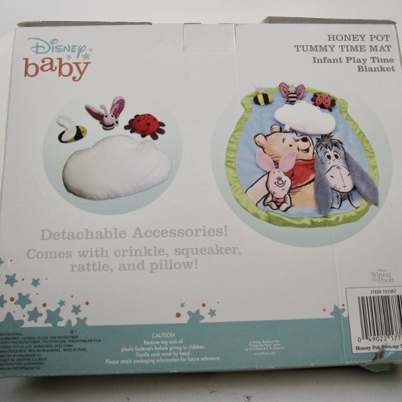 NEW Disney Winnie the Pooh Honey Pot Tummy Time Eeyore Piglet Play Mat Walgreens - Picture 4 of 7
